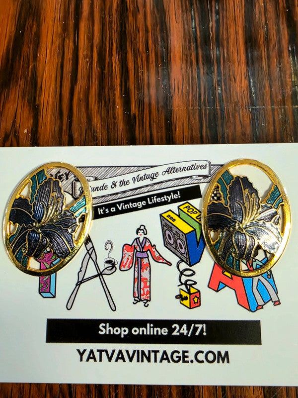 Deadstock Brand New Vintage 80s Pierced Earrings