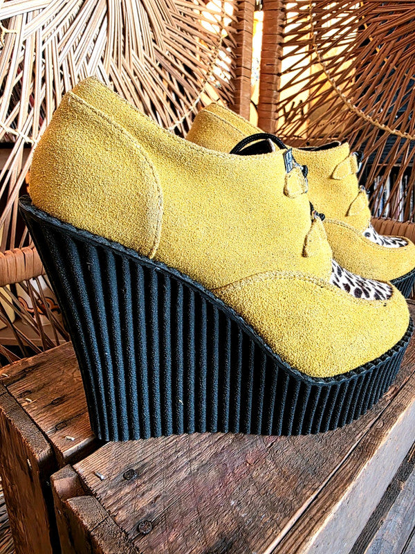 Vintage 90s T.U.K. Creeper Platform Wedge Shoes