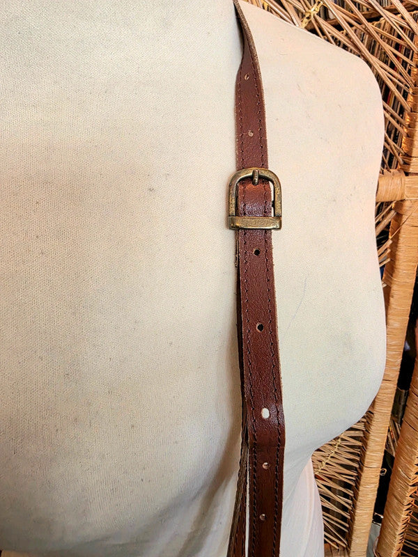 Vintage 70s /80s Satchel Leather Briefcase Shoulder Bag