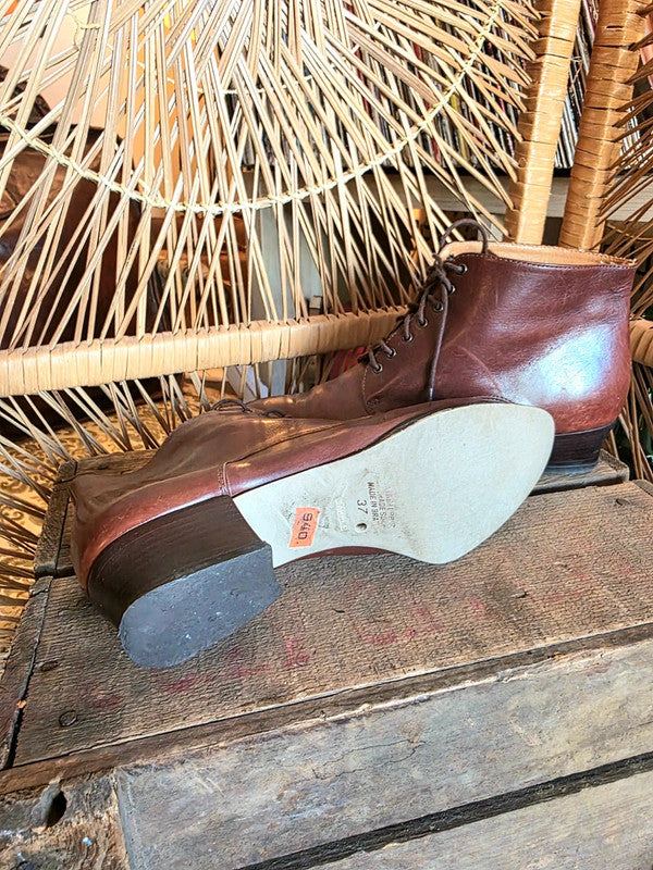 Vintage 1980s Leather Oppus by Globo Ankle Boots