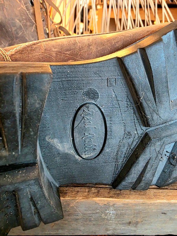 Vintage 80's Distressed Leather Hiking Boots