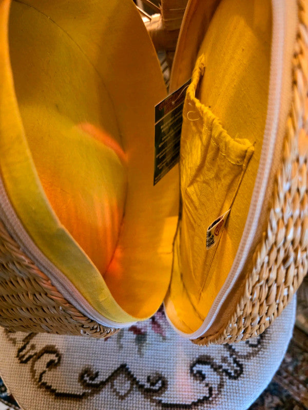 Vintage Round Rattan Hand Bag