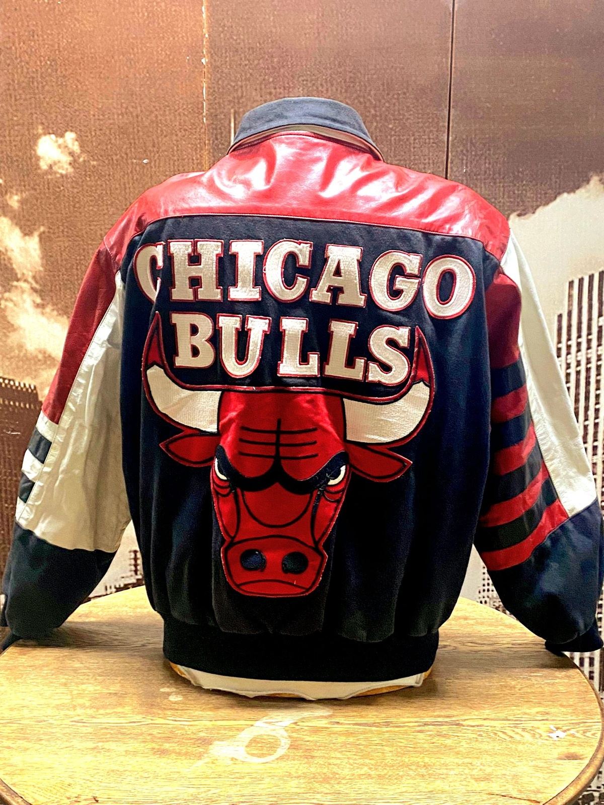 Vintage 90 s NBA Chicago Bulls Jeff Hamilton Leather Varsity Jacket