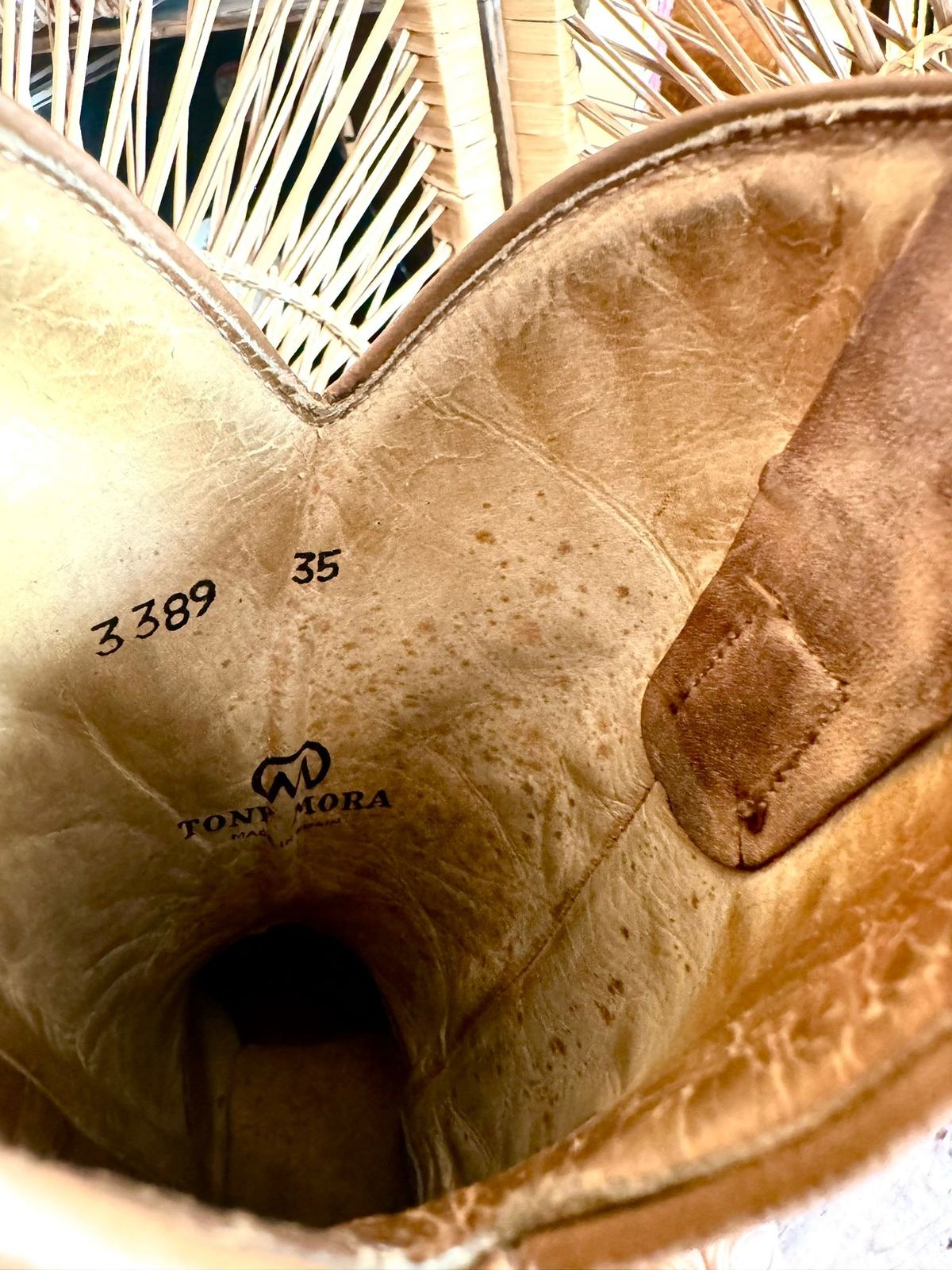 Vintage Tony Mora Leather Cowboy Boots