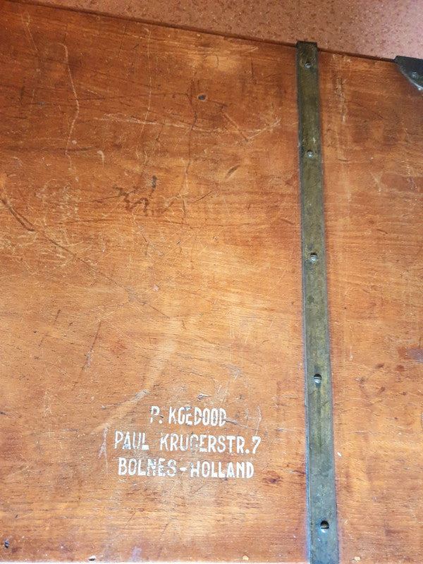 Antique Vintage Wooden Carriage Trunk/ Chest