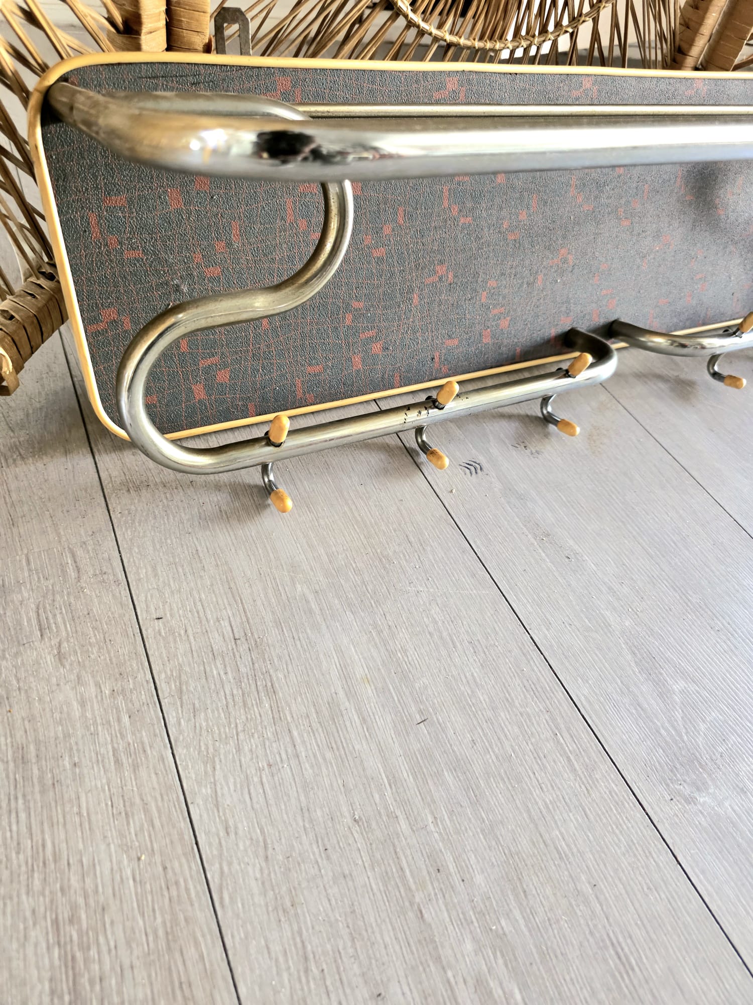 Vintage 1970's Wall Mount Coat Rack