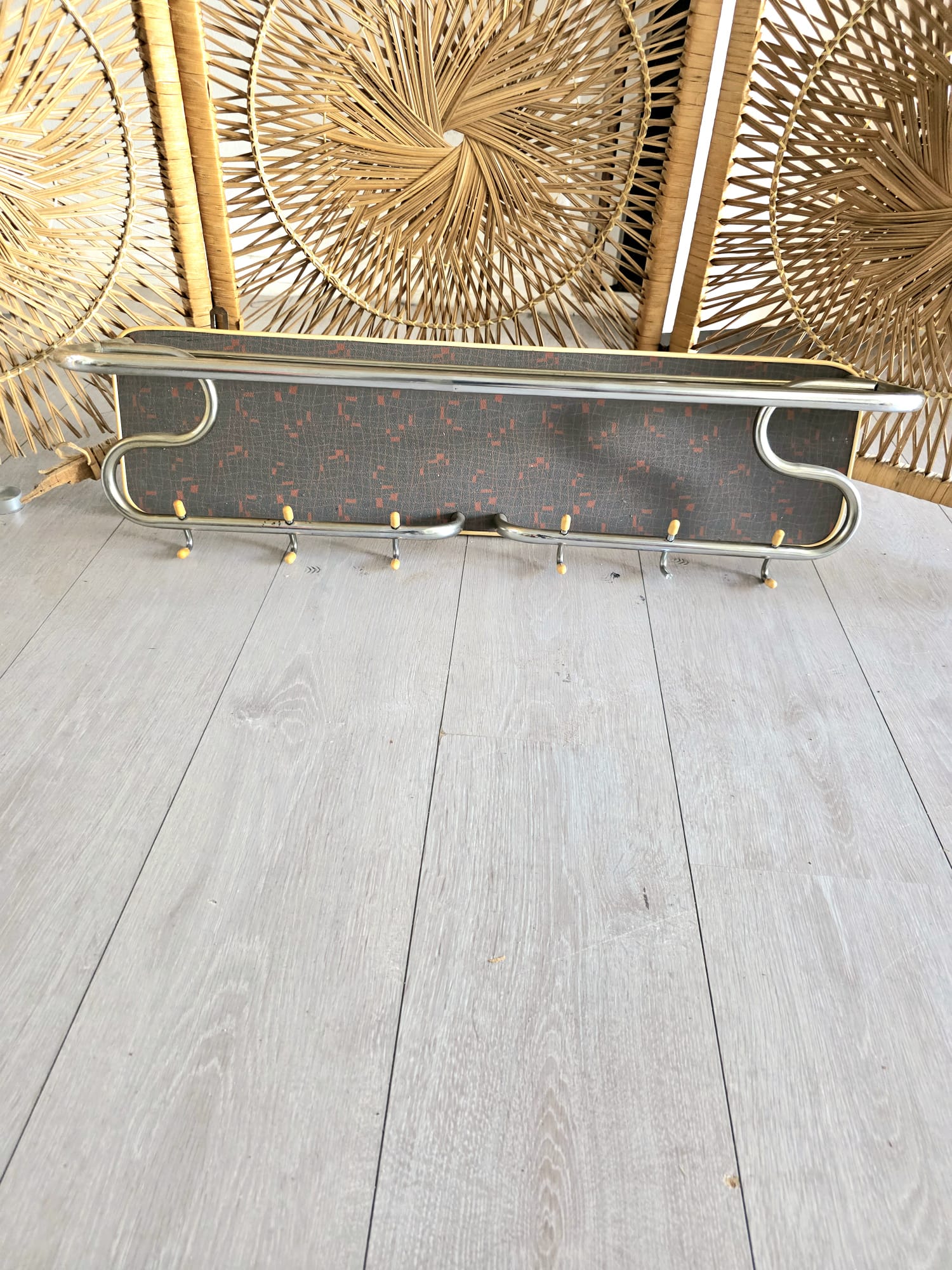 Vintage 1970's Wall Mount Coat Rack