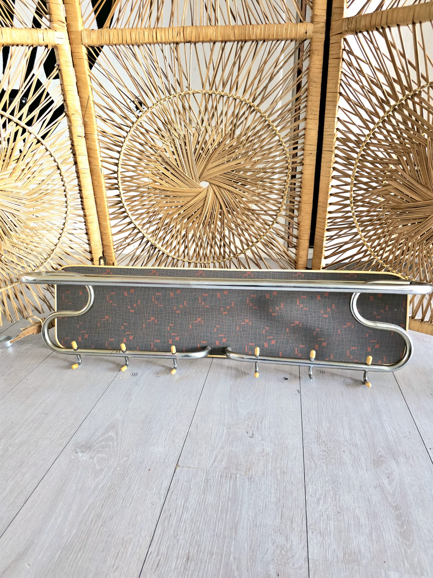 Vintage 1970's Wall Mount Coat Rack