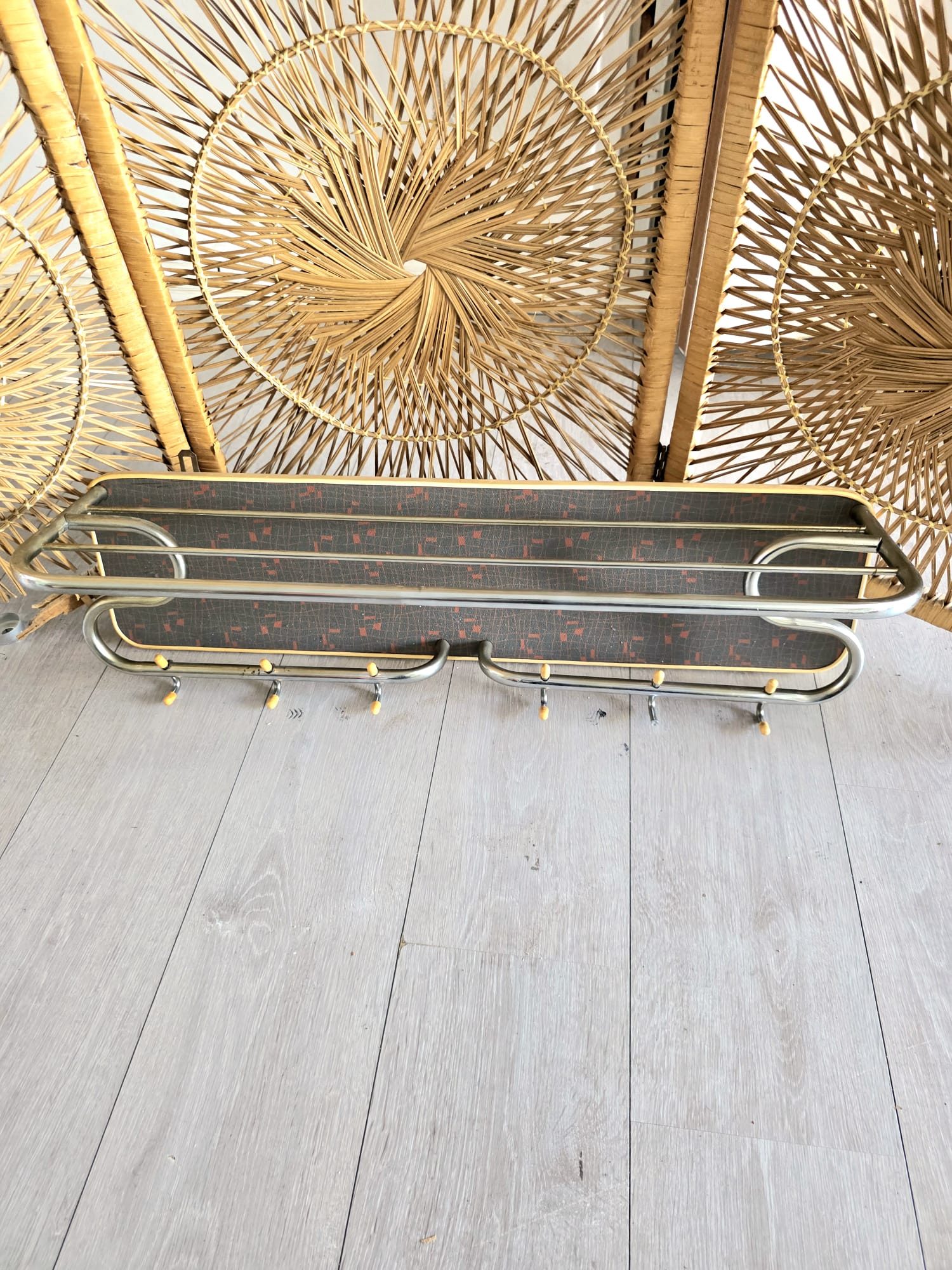 Vintage 1970's Wall Mount Coat Rack