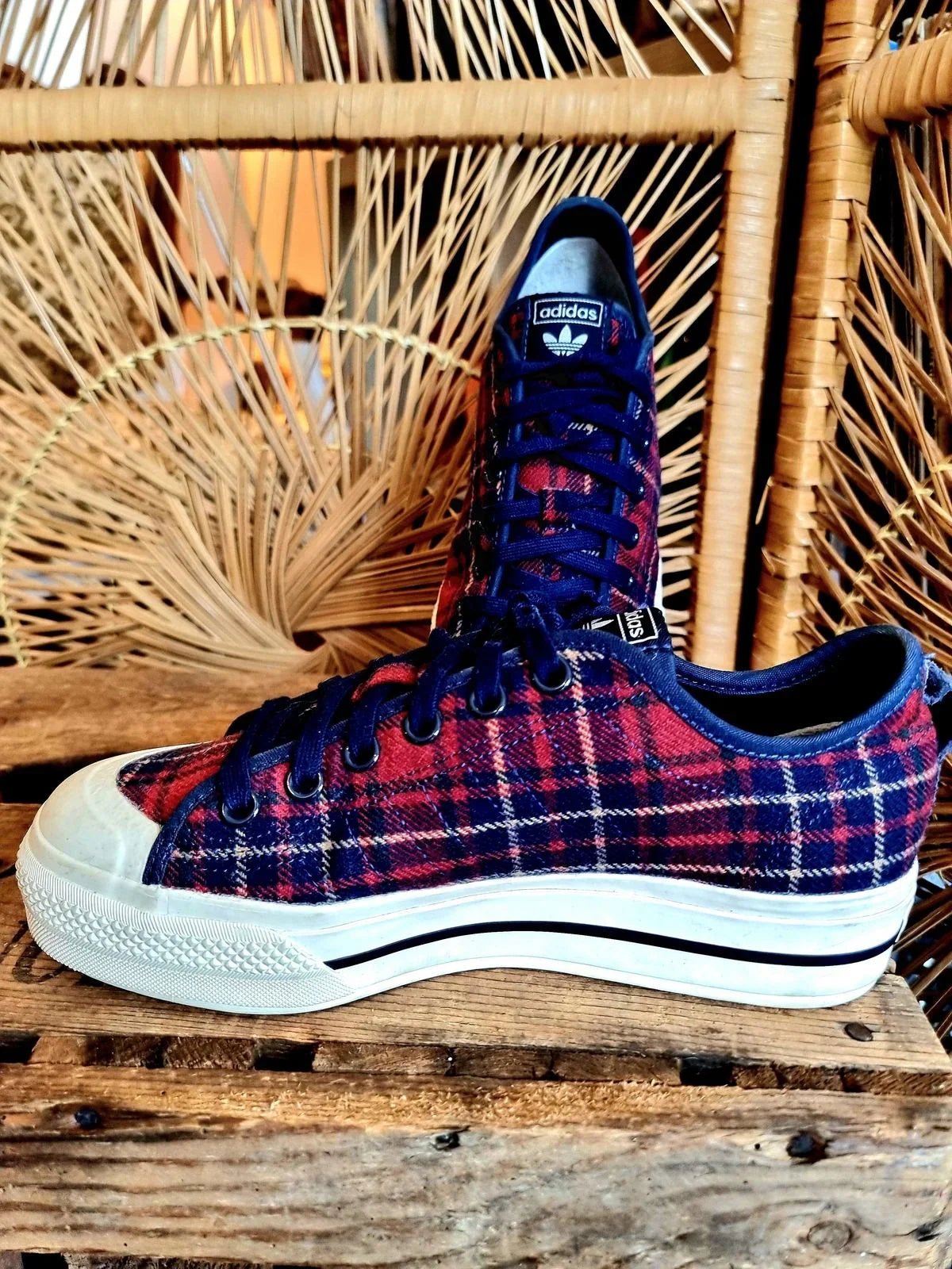 Adidas Nizza RF Platform Mid Plaid Trainers Sneakers – Yatva