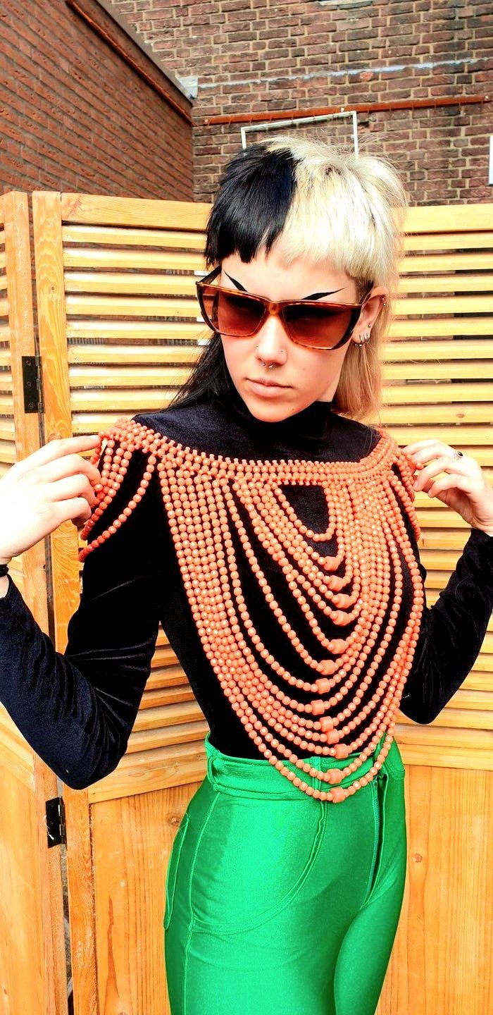 Brand New Bead Cape Top