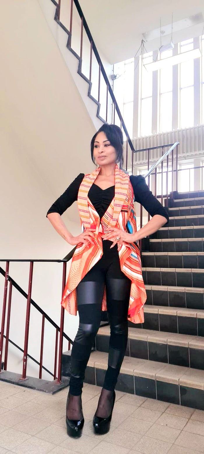 New African print Waiscoat Top