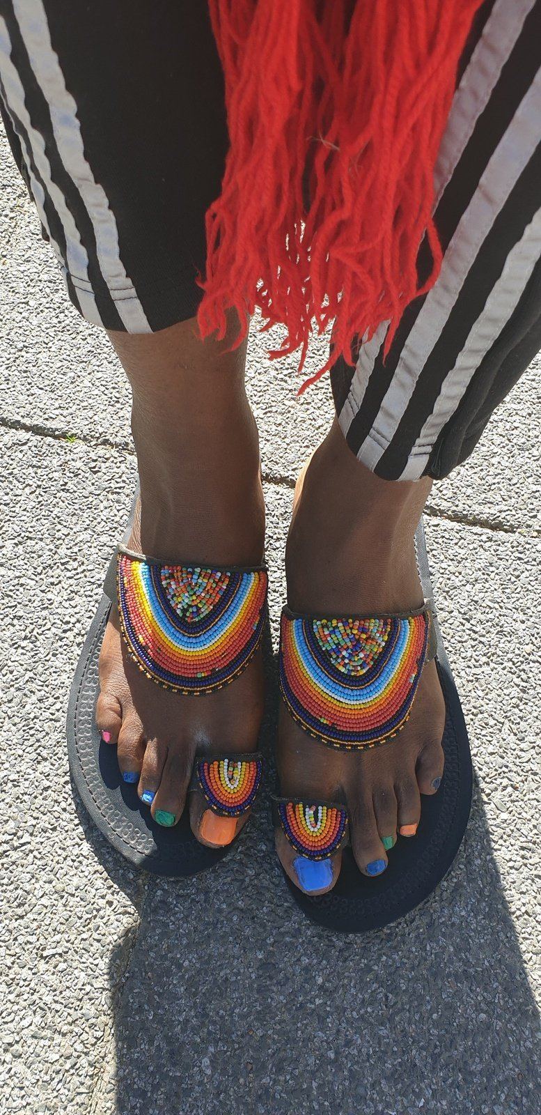 Brand New African Beaded Slippers