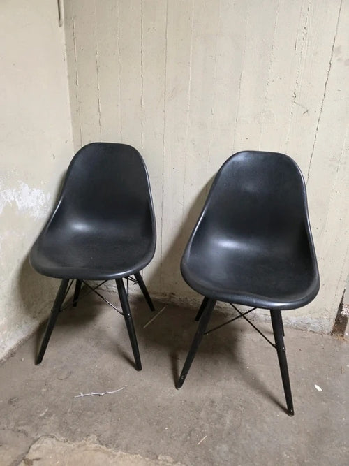 Vintage Eames Plastic Side Chair (DSW) Set of Two