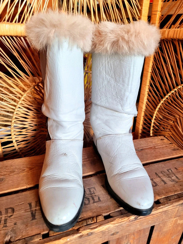 Vintage PURE LANA Shearling 80's Boots