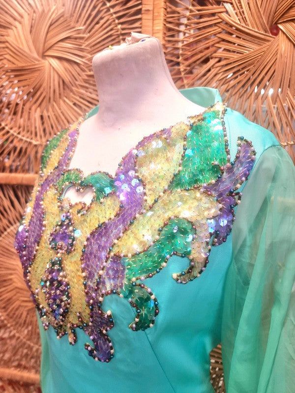 Vintage 60s/ 70s Sequin Maxi Dress