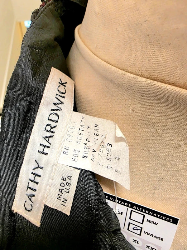 Vintage 1980´s Cathy Hardwick Sequins Fitted Skirt.