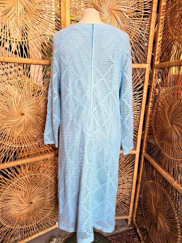 Vintage 70's Crochet Midi Dress
