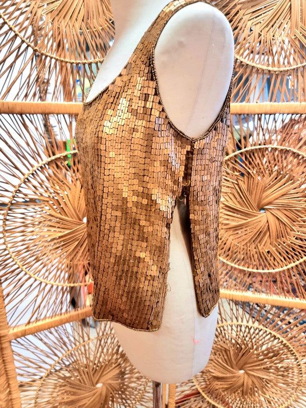Vintage Sequin Scenario top