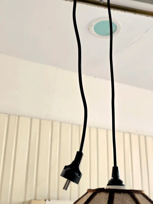 Vintage 70's Fringe Pendant Ceiling Lamp