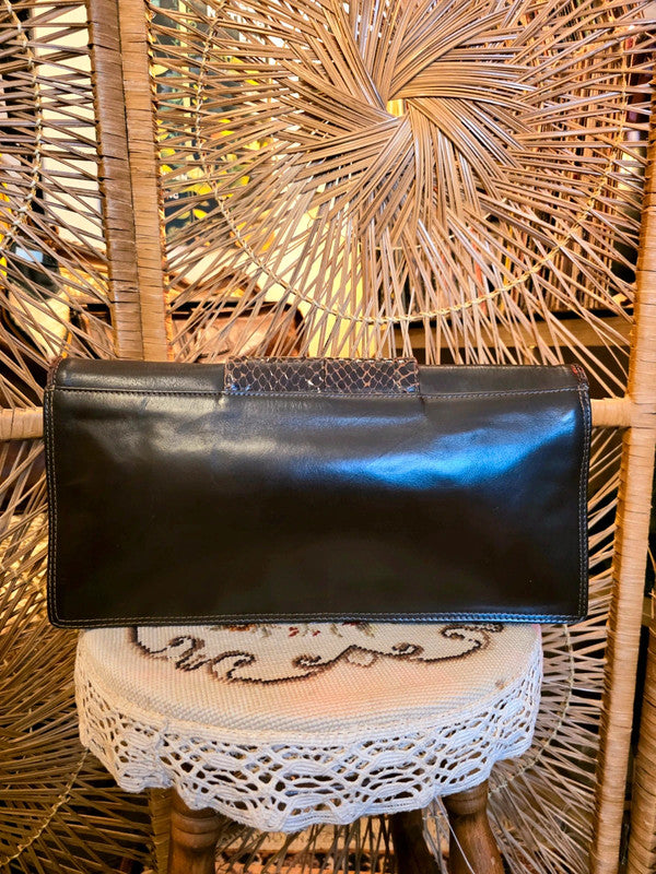 Vintage 70s / 80s Leather Clutch Bag