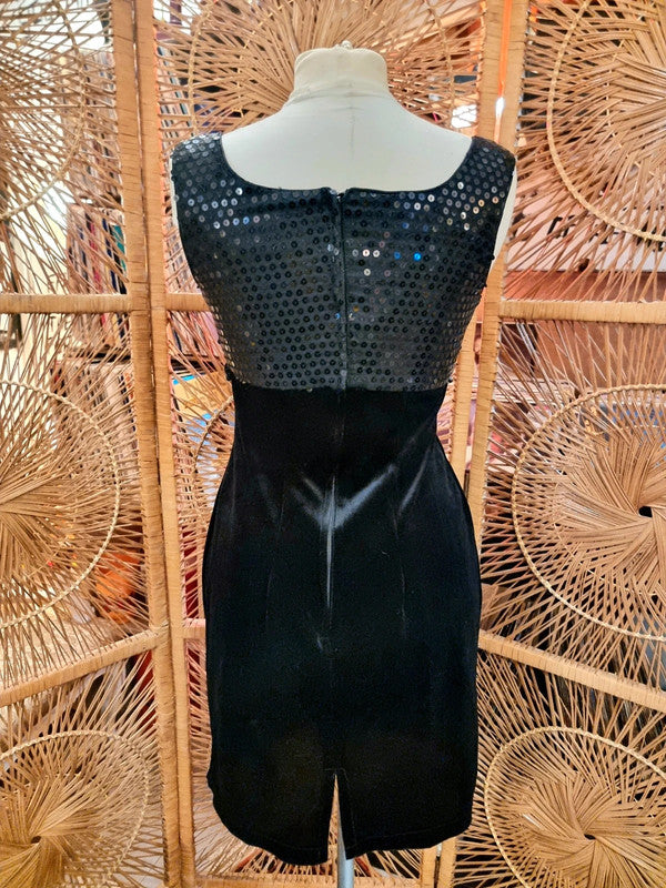 Vintage 80's Somebody Sequin Velvet Dress