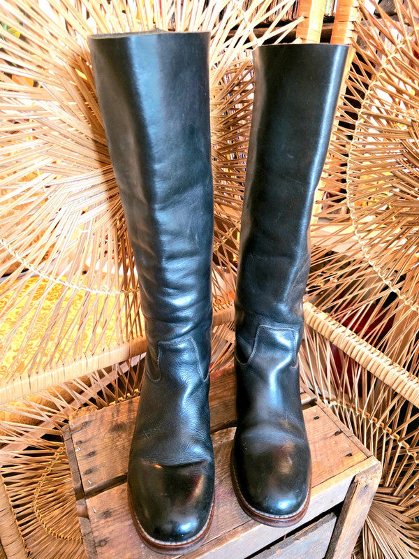 Vintage Shabbies Amsterdam Knee High Leather Boots