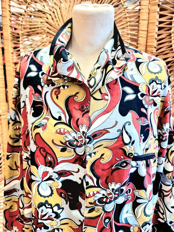 Vintage 1980s Sensia Floral Shirt