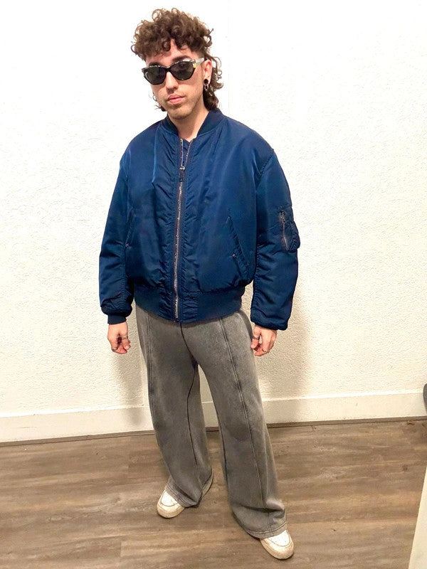 Vintage Alpha Industries Nylon Jacket MA-1 Flyer's Bomber Jacket