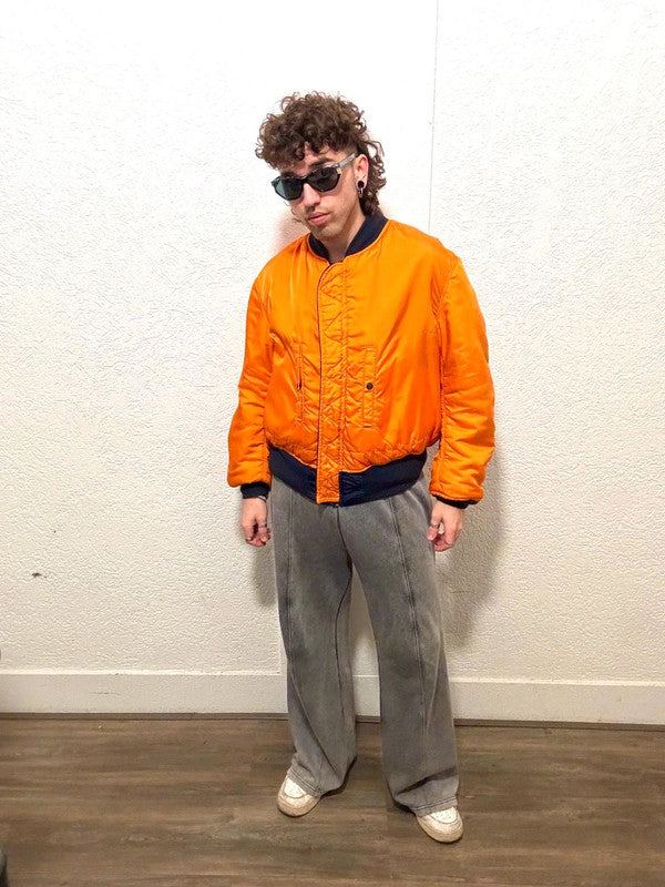 Vintage Alpha Industries Nylon Jacket MA-1 Flyer's Bomber Jacket