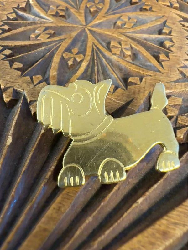 Vintage Dog Brooch