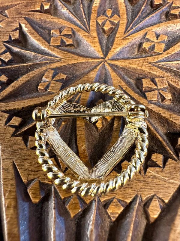 Vintage Heart Brooch