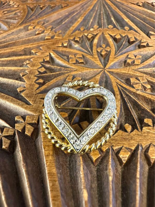 Vintage Heart Brooch