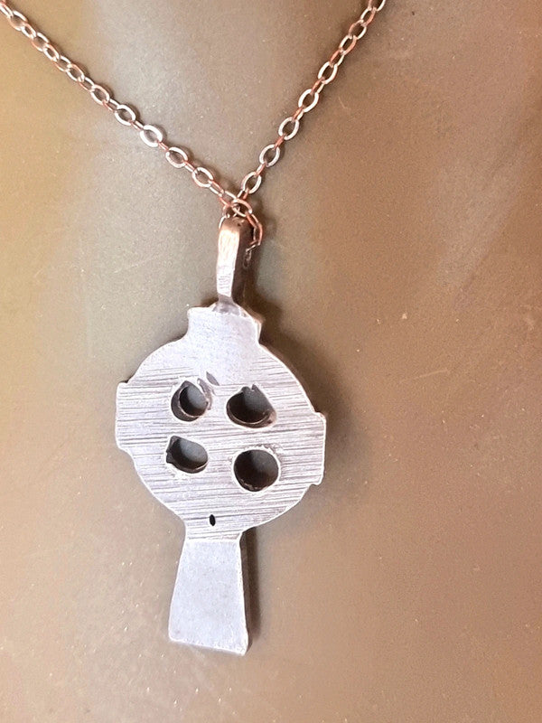 Vintage Sterling Silver Celtic Cross Necklace