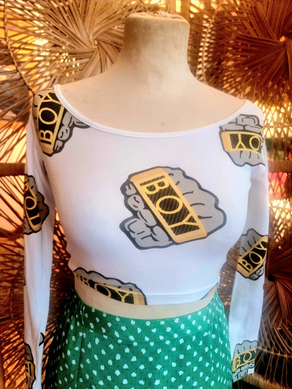 Vintage Boy London Knuckles Crop Top