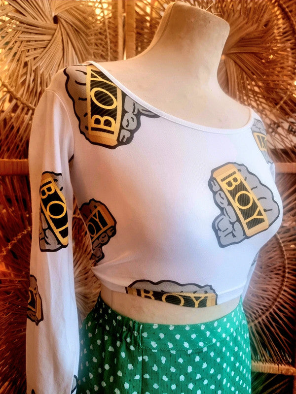 Vintage Boy London Knuckles Crop Top