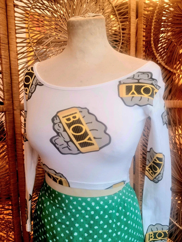 Vintage Boy London Knuckles Crop Top