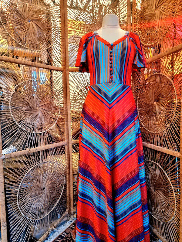 Vintage Betty Barclay 70's Maxi Dress