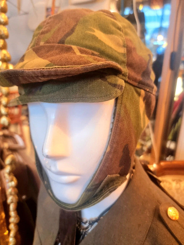 Vintage Kloot Meijburg KL Dutch Army Camo Cold Weather Cap Field Hat