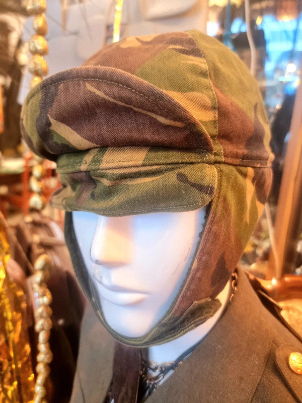 Vintage Kloot Meijburg KL Dutch Army Camo Cold Weather Cap Field Hat