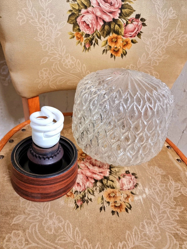 Vintage Mid Century Design Glass Ceiling Lamp