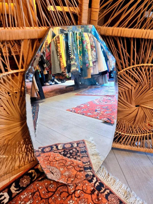Vintage Art Deco Frameless Wall Mirror