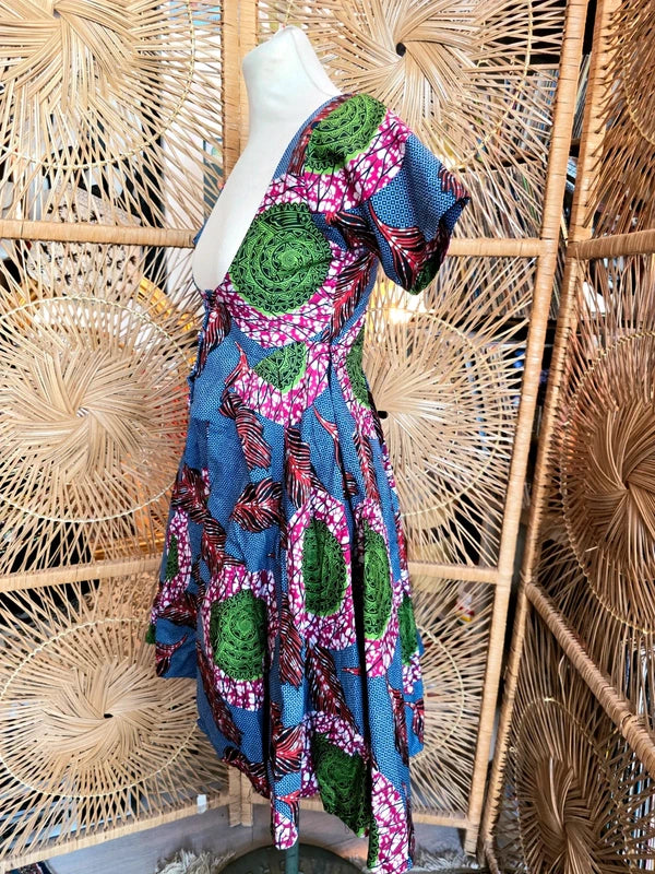 Brand New Yatva Made In Africa Ankara Cotton Print Cutout Top Waistcoat