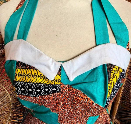 Brand New Yatva M.I.A Vintage 1950's Inspired Vlisco Print Dress