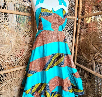 Brand New Yatva M.I.A Vintage 1950's Inspired Vlisco Print Dress
