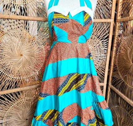 Brand New Yatva M.I.A Vintage 1950's Inspired Vlisco Print Dress