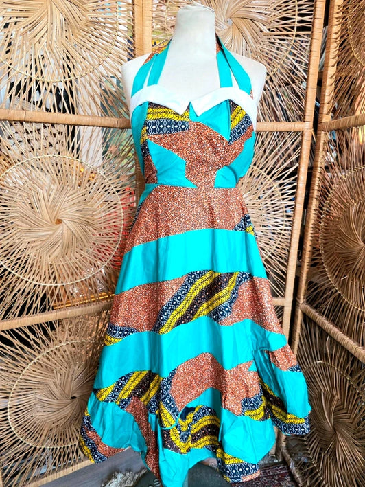 Brand New Yatva M.I.A Vintage 1950's Inspired Vlisco Print Dress