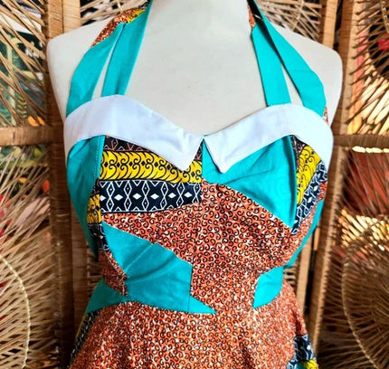 Brand New Yatva M.I.A Vintage 1950's Inspired Vlisco Print Dress