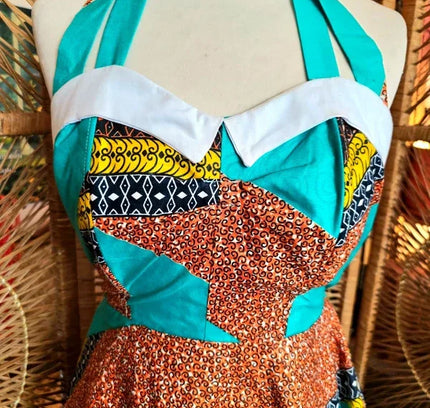 Brand New Yatva M.I.A Vintage 1950's Inspired Vlisco Print Dress