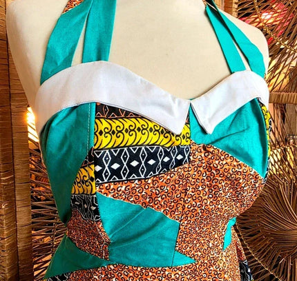 Brand New Yatva M.I.A Vintage 1950's Inspired Vlisco Print Dress